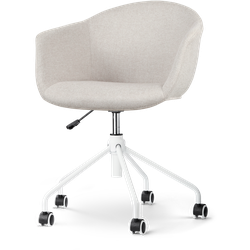 Nout-Otis bureaustoel beige - wit onderstel