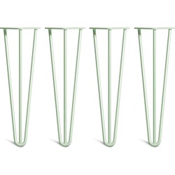 The Hairpin Leg Co. - Hairpin Legs - Bank - 40cm - 10mm - Bankpoten - 3 Staven - Pastelgroen