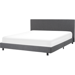 Beliani ALBI - Tweepersoonsbed-Grijs-Polyester