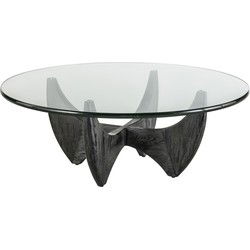 Table basse ronde en chêne massif D.100cm - HARPER