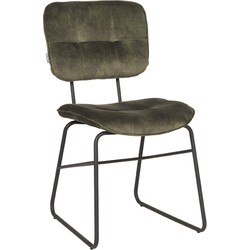LABEL51 Eetkamerstoel Dez - Hunter - Velours - Black Frame
