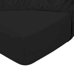 Hotel Home Collection - Topper Hoeslaken - 160x200/210/220+20 cm - Zwart