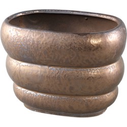 PTMD Anashe Bronze ceramic pot layers oval L