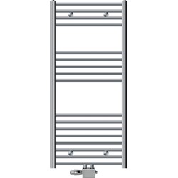 Badkamerradiator Sahara 600 x 1200 mm Chroom recht + midden aansluiting