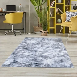 Cane Hoogpolig Grijs vloerkleed - Fluffy Tie Dye Look - 120 X 170 CM