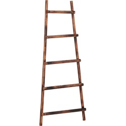 House of Seasons Decoratie Ladder - L29 x B49 x H119 cm - Populierenhout - Bruin