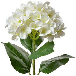 Clayre & Eef Kunstbloem Hortensia 68 cm Beige Kunststof