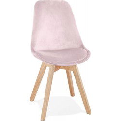 JOE roze fluwelen stoel 48x56x85 cm Roze