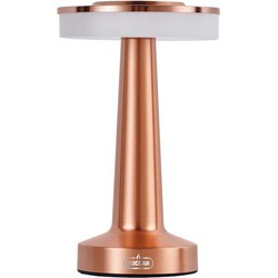 Buccan - Dumbbell tafellamp Nova - Rosegoud - 3 lichtstanden en touchpanel