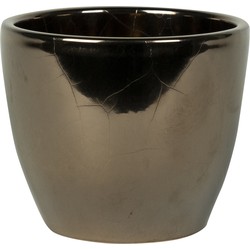 Ter Steege Bloempot - goud - Scandinavisch - keramiek - 15 x 12 cm - Plantenpotten