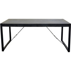 Eettafel Britt rechthoek - Zwart - 180cm
