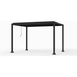 Aluminium pergola met lamellen zwart, 400 x 300 cm