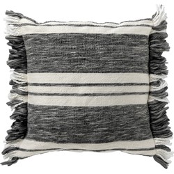 Dutch Decor EDGAR - Kussenhoes 45x45 cm van 85% gerecycled polyester - streepdessin - Eco Line collectie - Charcoal Gray - antraciet - Dutch Decor