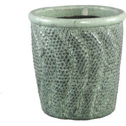 PTMD Scale Ronde Bloempot - H20 x Ø19 cm - Keramiek - Groen