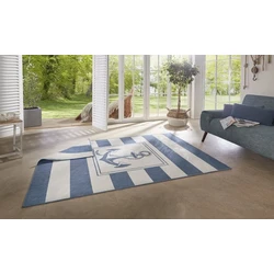 Omkeerbaar Binnen & Buitenkleed - Gandara Anker Blauw/Crème - 160 X 230 CM