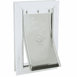 PetSafe aluminium deur wit/transparant