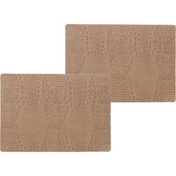 6x stuks stevige luxe Tafel placemats Coko beige 30 x 43 cm - Placemats