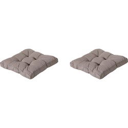 Madison -  Florance Zitkussen Panama taupe - Ca. 73x73 cm - Set van 2
