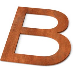 Letter B Model: Huisletter Corten - Geroba
