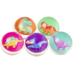 Decopatent® Uitdeelcadeaus 50 STUKS Dino / Dinosaurus Stuiterballen Ø3.2 Cm - Traktatie Uitdeelcadeautjes voor kinderen - Speelgoed