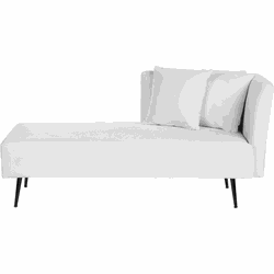 Beliani RIOM - Chaise longue-Wit-Polyester