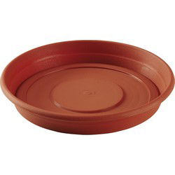 Hega Hogar Bloempot/plantenpot onderschaal - D26 cm -terra cotta kleur - Plantenpotten