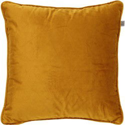 Dutch Decor FINN - Kussenhoes 45x45 cm - velvet - effen kleur - Chai Tea - geel - Dutch Decor