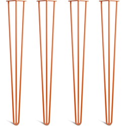 The Hairpin Leg Co. - Hairpin Legs - 10mm - Werkbladpoten - 3 Staven - Oranje