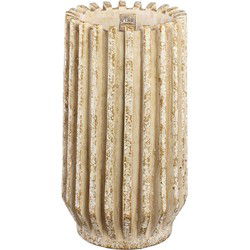 PTMD Bloempot Zariya - 25x25x45 cm - Cement - Creme