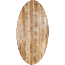 HSM Collection-Ovale Eettafel-200x100x76-Naturel/Zwart-Mango/Metaal