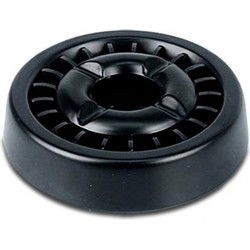 Sigarettendover asbak - zwart - 14 cm - metaal/kunststof - dover - Asbakken