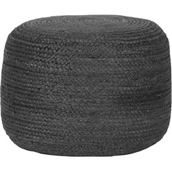 LABEL51 Poef Jute - Antraciet - Jute - 50 cm