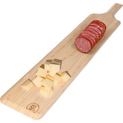 Excellent Housewaere Serveerplank/amuse/tapas hapjes plank - 75 x 14 x 1,5 cm - bamboe hout - borrelplank - Serveerplanken