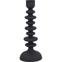 PTMD Lisanne Black casted alu candleholder circles L