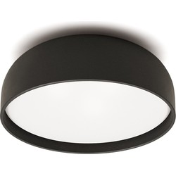 Kave Home - Plafondlamp Xaviera met zwarte afwerking