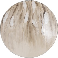 PTMD Maran Beige shiny iron wall panel round S