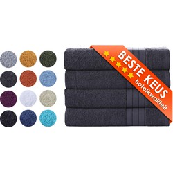 Zavelo Luxe Badhanddoeken - Hotelkwaliteit - Handdoeken - 70x140 cm - 4 Stuks - Zwart