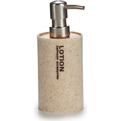 Zeeppompje/zeepdispenser beige kunststof 350 ml - Zeeppompjes