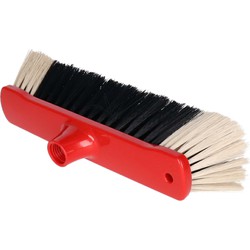 Buemag bezemkop zacht - 33 cm - kunststof - zwart/rood - binnen - Bezem