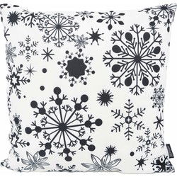 Zwart-Wit Sneeuw | 45 x 45 cm | Kussenhoes | Katoen/Polyester