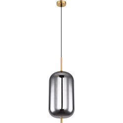 Moderne hanglamp Blacky i - L:22cm - E27 - Glas- Messing
