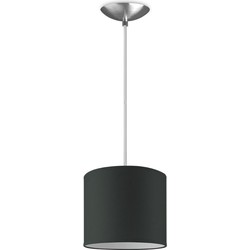 Moderne hanglamp Bling - antraciet - verlichtingspendel Basic inclusief lampenkap 20/20/17cm - pendel lengte 100 cm - geschikt voor E27 LED lamp - Pendellamp geschikt voor woonkamer, slaapkamer, keuken