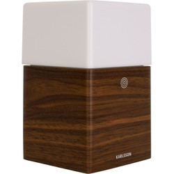 Wekker Frosted Light LED - Donker Hout Fineer - 10x10x16,5cm