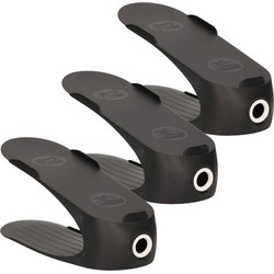 5x Stuks schoenenrekjes/plankjes voor 1 paar schoenen zwart 29,5 x 25 cm - Schoenenrekken