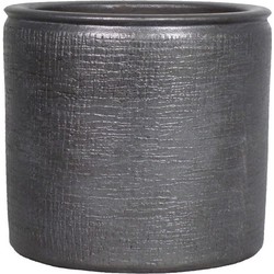 Floran Plantenpot - industrieel zwart - keramiek - 18 x 16 cm - Plantenpotten