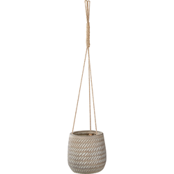 Beliani LIVADIA - Plantenbak voor buiten-Beige-Klei-vezelmengsel