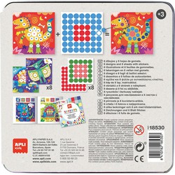 APLI Kids APLI Kids APLI - Dino stickers in blik (8 kaarten, stickers&vb)