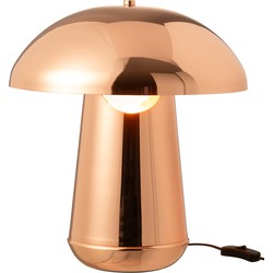 J-line - Lamp Paddenstoel Metaal Koper - 35x35x43cm