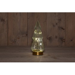 B.O.T. Tree Glass 10X23,5 cm Clear With Golden Base 10Led