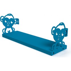 Gorillz Monkey - Kinderkamer - Accessoires - Boekenplank - Blauw - Staal